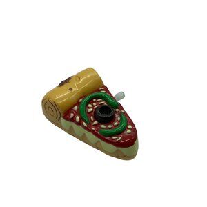 Vintage Wind-Up Pizza Slice Toy Novelty Plastic Children 3"x2" DOES NOT WORK